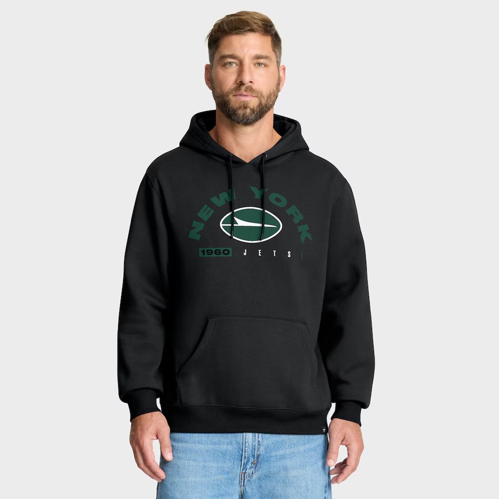 Men 2026 NFL New York Jets black Hoodie hooded style 01
